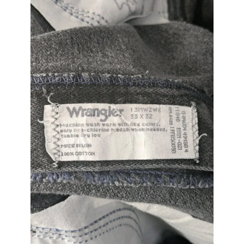Vintage Wrangler 13MWZ Jeans 33x32 (Fits 30.5x30) Grayish Black USA Cowboy